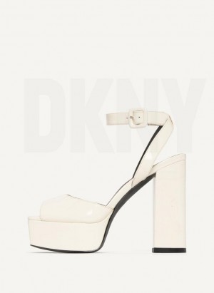 Beige Women's DKNY Party Platform Heels | Australia-D1212