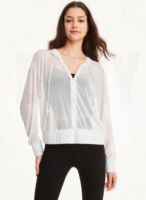 Beige Women's DKNY Power Mesh Jackets | Australia-D1082