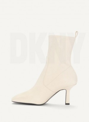 Beige Women's DKNY Sock Boots | Australia-D0879