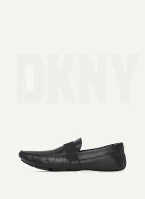 Black Men's DKNY Modern Strap Driver Sneakers | Australia-D0964