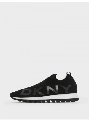 Black Women's DKNY Azer - Slip On Runner Sneakers | Australia-D1110