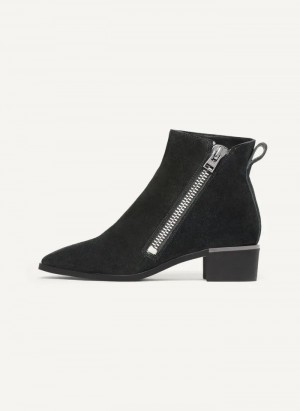 Black Women's DKNY Brenlyn - W/ Zipper Boots | Australia-D0209