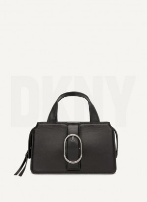 Black Women's DKNY Buckle Crossbody Bags | Australia-D0335