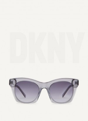 Black Women's DKNY Cat Eye Sunglasses | Australia-D0936