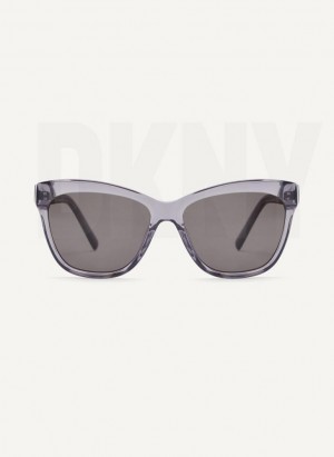 Black Women's DKNY DKNY Pride Rectangle Sunglasses | Australia-D0800