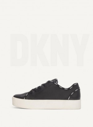 Black Women's DKNY Dkny Court Sneakers | Australia-D1721