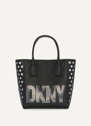 Black Women's DKNY Essex Saffiano Small Tote Bags | Australia-D1463