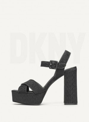 Black Women's DKNY Margot Sandals | Australia-D0435