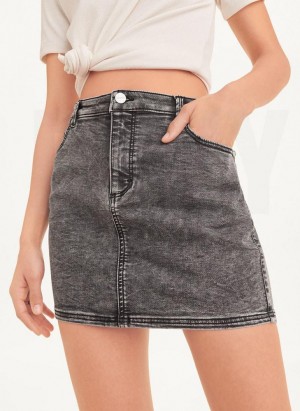 Black Women's DKNY Micro Mini Denim Skirts | Australia-D0340