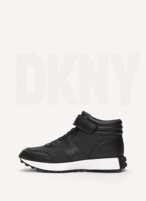 Black Women's DKNY Noemi Sneakers | Australia-D1623