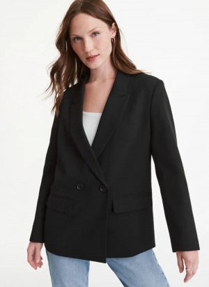 Black Women's DKNY Oversized Tailoring Blazers | Australia-D1584