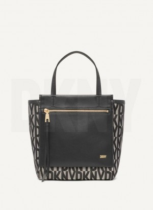Black Women's DKNY Pax North-South Tote Bags | Australia-D1140