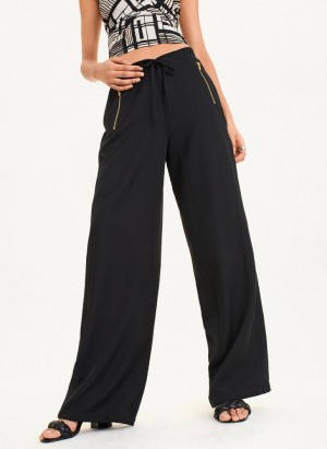 Black Women's DKNY Pull On Drawstring Pants | Australia-D1956