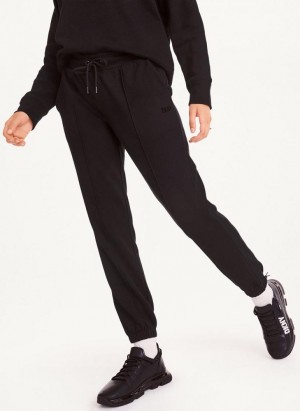 Black Women's DKNY Raised Logo Joggers | Australia-D1849