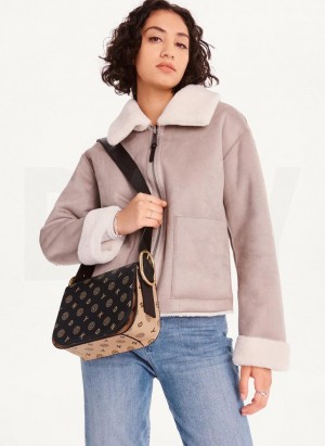 Black Women's DKNY Saddle Crossbody Bags | Australia-D0420