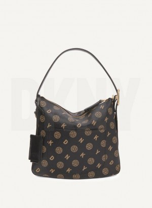 Black Women's DKNY The Small Logo Optimist Tote Bags | Australia-D1955
