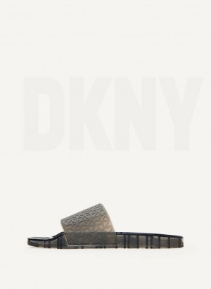 Black Women's DKNY Tinzli Jelly Slides | Australia-D0580