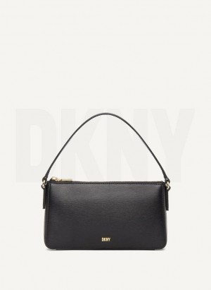 Black / Gold Women's DKNY Irina Demi Wallets | Australia-D0784