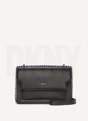 Black / Grey Women's DKNY Millie Shoulder Bags | Australia-D0749