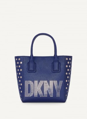Blue Women's DKNY Essex Saffiano Small Tote Bags | Australia-D1502
