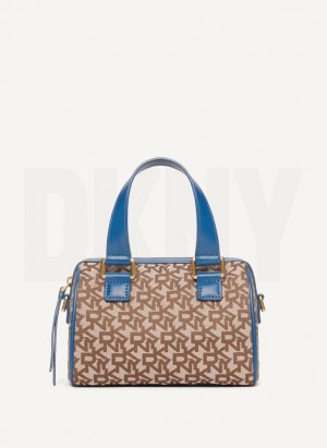 Blue Women's DKNY Mini Satchel Crossbody Bags | Australia-D1885