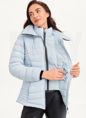 Blue Women's DKNY Packable Coats | Australia-D0233