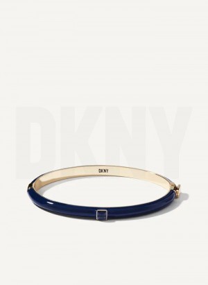 Blue Women's DKNY Square Stone Bangle | Australia-D1854