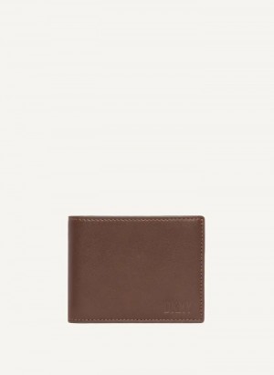 Brown Men's DKNY Side Fold Wallets | Australia-D0221