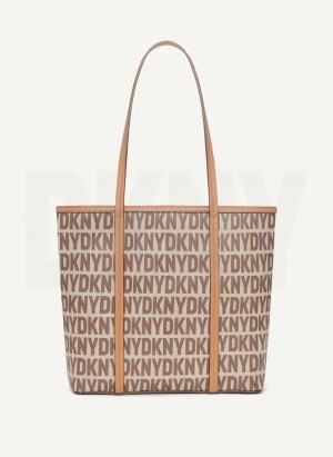 Brown Women's DKNY 7th Ave Medium Tote Bags | Australia-D0239