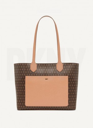 Brown Women's DKNY Ines Tote Bags | Australia-D0942