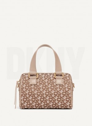 Brown Women's DKNY Mini Satchel Crossbody Bags | Australia-D1117