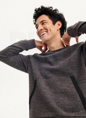 Dark Grey Men's DKNY Lounge Crew Neck Sweatshirts | Australia-D1265
