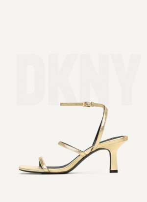 Gold Women's DKNY Christy Heels | Australia-D0252