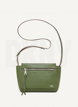 Green Women's DKNY Pax Crossbody Bags | Australia-D1356