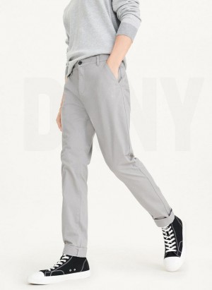 Grey Men's DKNY Skinny Chino Pants | Australia-D0267