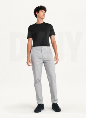 Grey Men's DKNY Slim Chino Pants | Australia-D0805