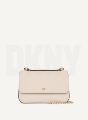 Grey Women's DKNY Sina Flap Shoulder Bags | Australia-D0344