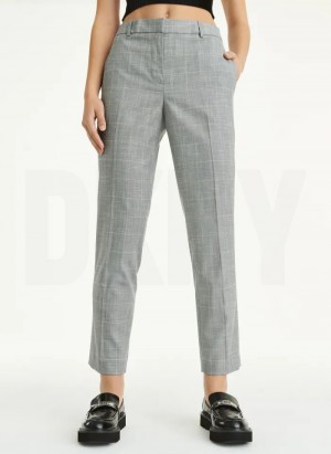 Grey Women's DKNY Straight Leg Pants | Australia-D1592