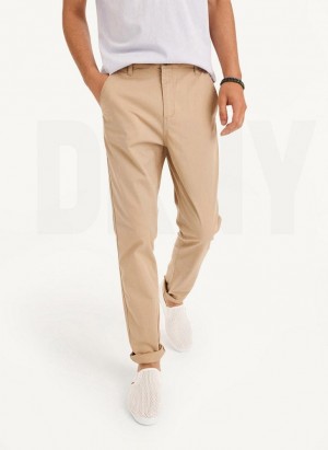 Khaki Men's DKNY Skinny Chino Pants | Australia-D1850