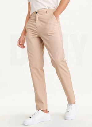 Khaki Men's DKNY Slim Chino Pants | Australia-D0466