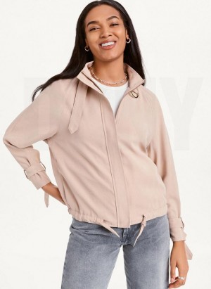 Khaki Women's DKNY Long Sleeve Jackets | Australia-D0639