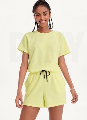 Lemon Women's DKNY Crew Neck Jumpsuits | Australia-D0536