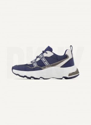 Navy Women's DKNY Justine Slip On Sneakers | Australia-D0757