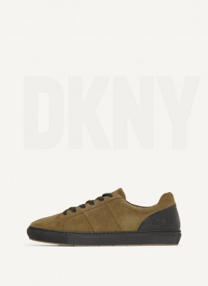 Olive Men's DKNY On The Go Sneakers | Australia-D1738