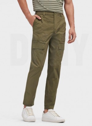 Olive Men's DKNY Slim Fit Cargo Pants | Australia-D0205