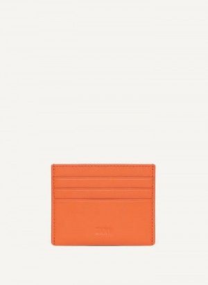 Orange Men's DKNY Card Case Wallets | Australia-D0969