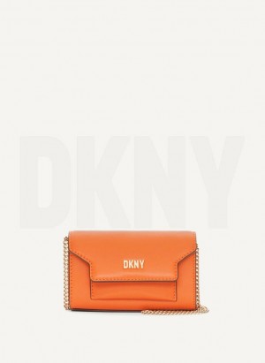 Orange Women's DKNY Millie Micro Flap Crossbody Bags | Australia-D0185
