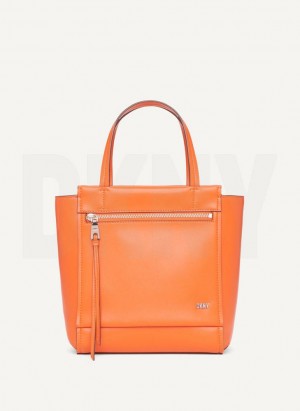Orange Women's DKNY Pax North-South Tote Bags | Australia-D0179