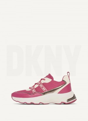 Pink Women's DKNY Justine Slip On Sneakers | Australia-D1626