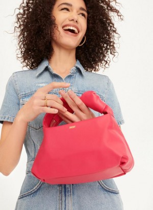 Pink Women's DKNY Mini Modernist Knot Tote Bags | Australia-D0500